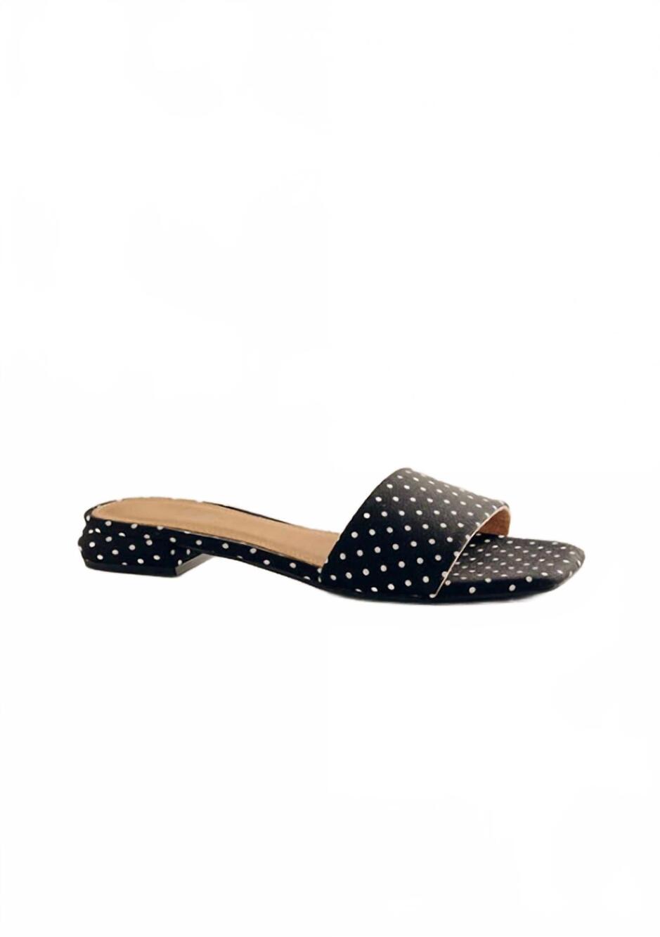 NEW CORKYS FOOTWEAR women's our lil secret sandal in black polka dot